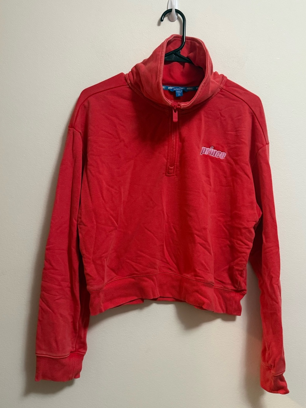 Prince‎ Red Quarter-Zip Sweatshirt Pullover
